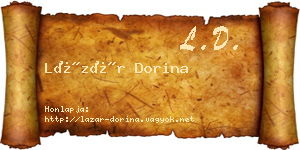 Lázár Dorina névjegykártya