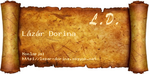 Lázár Dorina névjegykártya