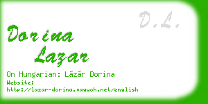 dorina lazar business card