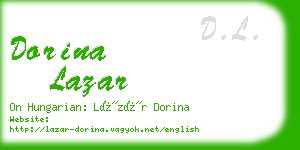 dorina lazar business card